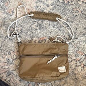 lululemon athletica olive green crossbody bag